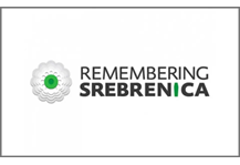 Remembering Srebrenica banner