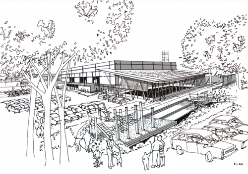 Artists impression of Whitchurch leisure centre