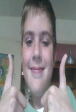 Kieran Jones with his thumbs up