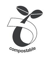 Compostable seedling logo