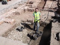 Excavations at St Auustin's Friars, Shrewsbury. (C) Shropshire Council Archaeology Service